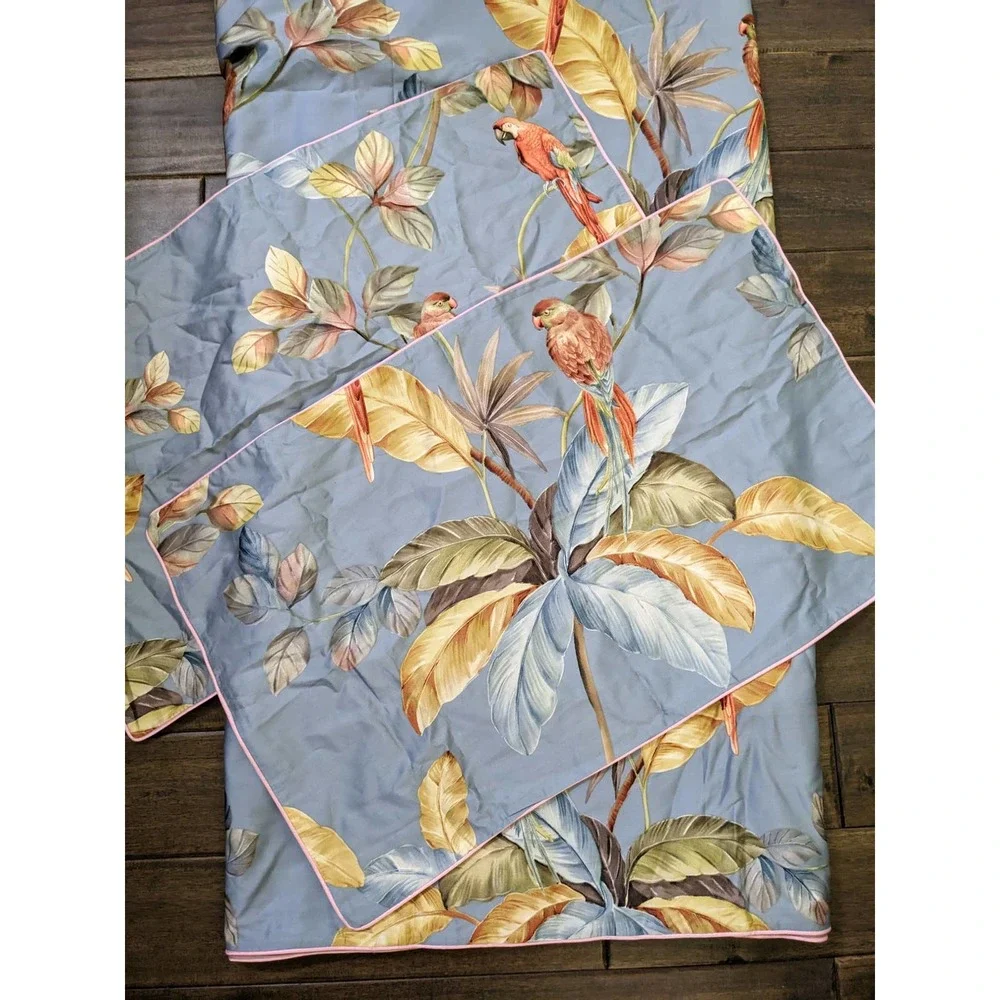 Anjos Pastoral Birds Leaves Cotton Duvet Cover Set 600TC 3pc Bedding Set Queen